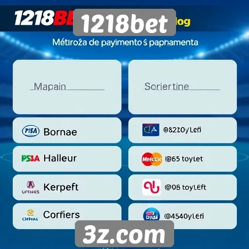 Métodos de pagamento disponíveis no 1218bet